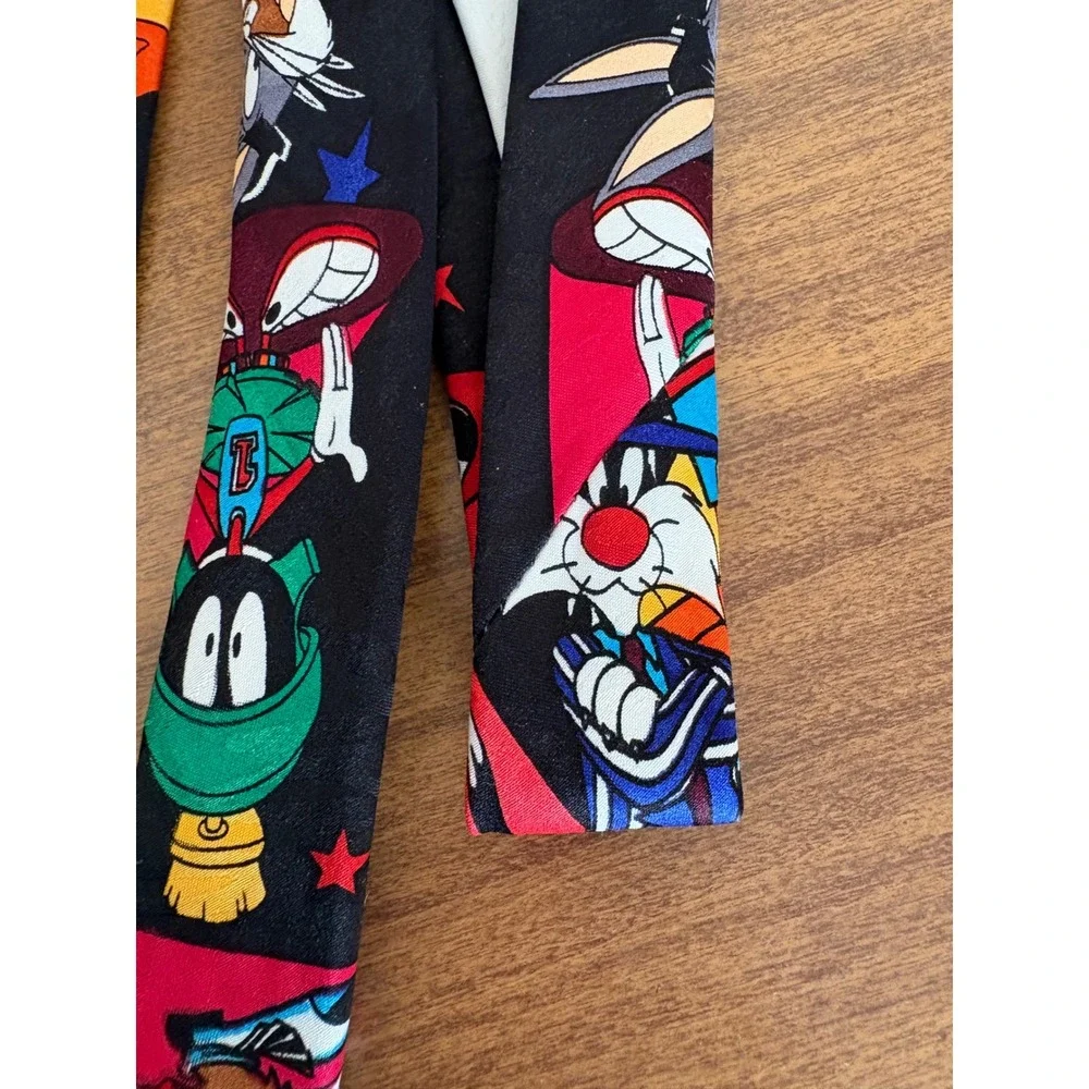 Vintage 1993 Looney Tunes Mania Tie Bugs Bunny‎ Sylvester Taz Marvin the Martian